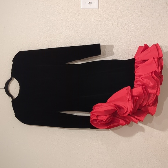 Dave & Johnny Dresses & Skirts - Stunning 80's DAVE & JOHNNY Vintage Velvet Drop Waist Dress Size 7/8